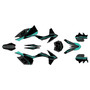 KTM 250XC-F, 350XC-F & 450XC-F graphics kit 2011-2012 orange-crew series teal-shift