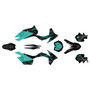 ktm 250xcf graphics kit 2011-2012 rugged series teal-shift