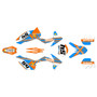 KTM 250SX-F, 350SX-F & 450SX-F graphics kit 2011-2012 split series cyan