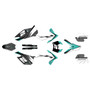 KTM 200XC-W 250XC-W 300XC-W graphics kit 2012-2013 bold series teal