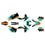 ktm 300exc graphics kit 2012-2013 orange-crew series teal