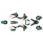ktm 200exc graphics kit 2012-2013 rugged series teal