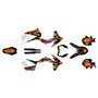 ktm 500excf graphics kit 2012-2013 rugged series orange