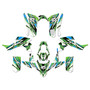yamaha yfz50 graphics kit all years shred series green