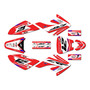 honda crf70 graphics kit all years lethal series red