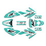honda crf70 graphics kit all years lethal series teal