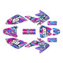 honda crf70 graphics kit all years snagged series magenta