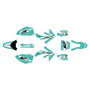 honda crf450r graphics kit 2008 lethal series teal