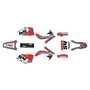 honda crf450r graphics kit 2005-2007 split series red