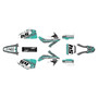 honda crf450r graphics kit 2005-2007 split series teal