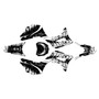 honda crf125f graphics kit 2019-2026 carnage series white