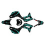honda crf125f graphics kit 2019-2026 carnage series teal-shift
