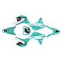 honda crf125f graphics kit 2019-2026 flight series teal