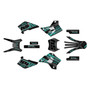 kawasaki kdx200 graphics kit 1995-2008 split series teal
