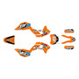 kayo tt125 graphics kit 2021-2026 pecker series orange
