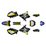 yamaha yz125 graphics kit 2002-2004 rebel series yellow