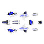 yamaha yz250 graphics kit 2005 rebel series blue-shift