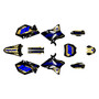 yamaha yz250 graphics kit 2005 rebel series gold