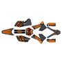 KTM 200XC 250XC 300XC graphics kit 2005-2007 split series orange-shift