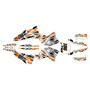 ktm 150xc graphics kit 2008-2010 twitch series orange-shift