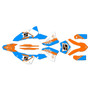 ktm 125exc graphics kit 2008-2011 venom series cyan