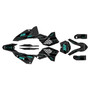 ktm 400xcw graphics kit 2008-2011 warrior series teal-shift