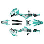 husqvarna fe250 graphics kit 2020-2023 split series teal