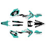 husqvarna fe450 graphics kit 2020-2023 razor series teal