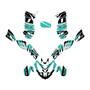 polaris predator500 graphics kit 2002-2007 blazing series teal