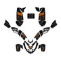 polaris predator500 graphics kit 2002-2007 electron series orange-shift