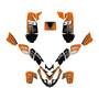 polaris predator500 graphics kit 2002-2007 fracture series orange