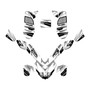 polaris predator500 graphics kit 2002-2007 razor series white