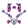 polaris predator500 graphics kit 2002-2007 shred series magenta