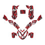 polaris predator500 graphics kit 2002-2007 snagged series red