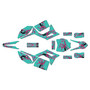 mototec electric pro60v graphics kit Teal