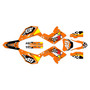 honda cr125 graphics kit 2002-2007 pecker series orange
