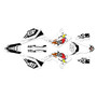 honda cr125 graphics kit 2002-2007 pecker series white