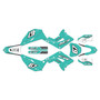 honda cr250 graphics kit 2002-2007 ominous series teal