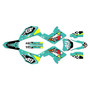 honda cr250 graphics kit 2002-2007 pecker series teal
