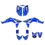 honda trx450r graphics kit 2004-2005 cyberware series blue