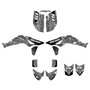 honda trx450r graphics kit 2006-2017 cyberware series white
