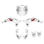 honda trx450r graphics kit 2006-2017 predator series white