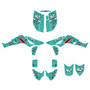 honda trx450r graphics kit 2004-2005 predator series teal