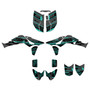 honda trx450r graphics kit 2006-2017 warrior series teal-shift