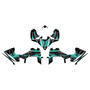 yamaha yfz450r graphics kit 2014-2026 blazing series teal