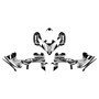 yamaha yfz450r graphics kit 2014-2026 blazing series white