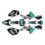honda crf150r graphics kit 2007-2026 hiroshima series teal