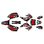 honda cr125 & cr250 graphics kit 2004-2007 prime series red