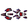 honda cr125 & cr250 graphics kit 2004-2007 prime series red-blue
