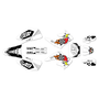 honda cr250 graphics kit 2002-2003 pecker series white